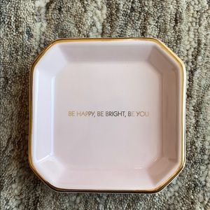 Charming Charlie Pink and Gold Jewelry Dish